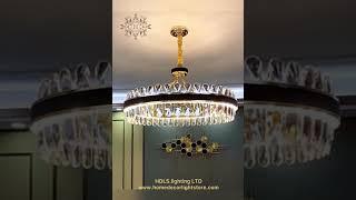 LUCHI MODERN RECTANGULAR CRYSTAL CHANDELIER.