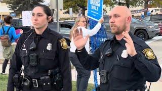 LPD ARREST MAN HITTING LADY AT MICHIGAN TRUMP RALLY