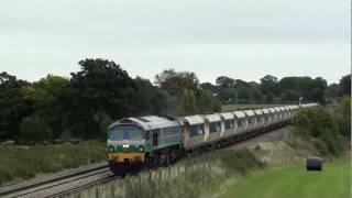 Mendip Rail Class 59 Westbound, approaching Woodborough 19.09.11