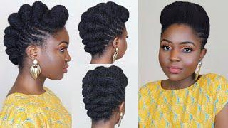 CLASSY ROLL & TUCK UPDO on natural hair ft Alikay Naturals