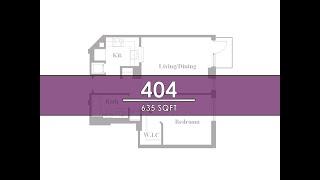 Apartment 404 (635 sqft)