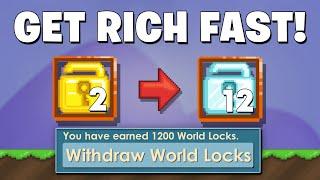 How to get RICH FAST with 2 WLS! Growtopia EASY PROFIT! (2020)