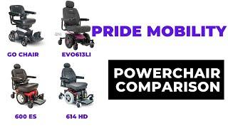 Pride Mobility Power chair Comparison