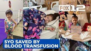 5-year-old saved by blood transfusion holds blood drive to help others