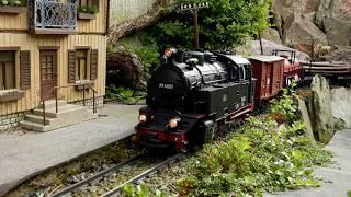 HSB-Fahrtag 2 auf der LGB-Gartenbahn im Mai 2017 - 4K Video