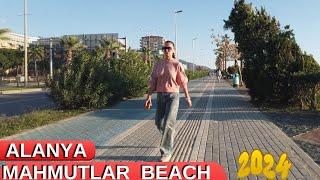 ALANYA MAHMUTLAR BEACH WALK 2024 DECEMBER ! ALANYA ANTALYA TURKEY TRAVEL TURKEY HOLIDAY 4K