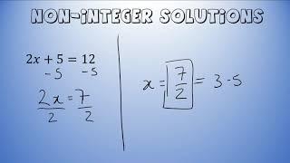 Non-integer solutions when solving linear equations