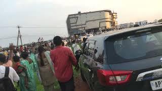 after winning Pawan Kalyan grand entry  mangalagiri janasena party office