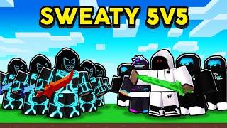 We Became The SWEATIEST 5v5 Squad in Bedwars.. (Roblox Bedwars)