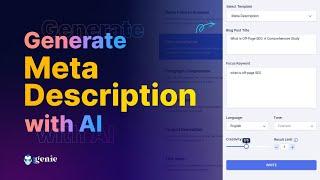 GetGenie AI Template : Meta Description