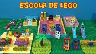 Escola de lego com sala de aula, refeitório, banheiros, jardim e parque! #legoschool #tiacris