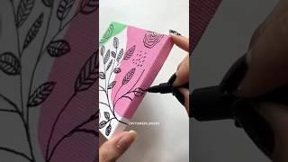 Day 6/10 of Daily Boho Art  Acrylic Painting | Easy Canvas Drawing #floralart #asmr #satisfyingart