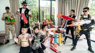 LTT Game Nerf War : Warriors SEAL X Nerf Guns Fight Crime Mr Zero Crazy Avenger Best Friend