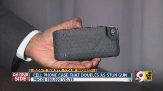 Cell phone case that doubles as a stun gun