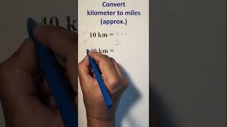 Easy way to convert kilometers to miles  #infomaths