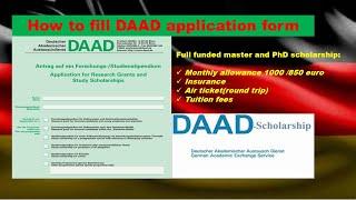 How to fill  DAAD Application form to win DAAD  Scholarship 2022 /How to choose MSC&PhD no IELTS.