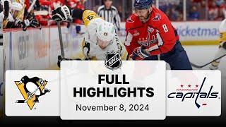 NHL Highlights | Penguins vs. Capitals - November 08, 2024