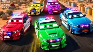 Police Cars Epic Racing Adventure: High-Speed Action in Hero Cars City Compilation!