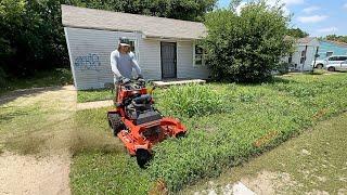 This house was STRIPPED EMPTY and the lawn became a HUGE PROBLEM