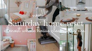 ALMOST WHOLE HOUSE CLEAN!! || clean with me || cleaning motivation || house reset