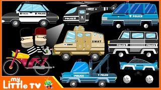 Police Vehicles | Police Cars & Trucks | Bike Chase | My Little TV