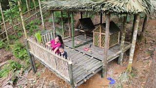 Hello, Single mother takes care of her children and completed 80% of the rabbit house