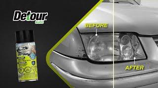 Detour Auto One-Step™ Headlight Restoration Spray - Quickly Restore & Protect Hazy Headlights