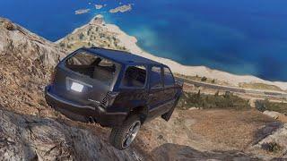 GTA 5 Driving off Mt Chiliad Crashes Compilation #23 (With Roof And Door Deformation)