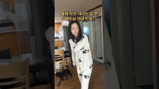 올해 첫눈 내리는 걸 본 베트남 아내 반응! #국제커플 #베트남 #viral #funny #shorts