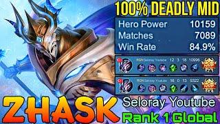 7,000+ Matches with 84% Win Rate Zhask Double Gameplay - Top 1 Global Zhask by Seloray Youtube - ML