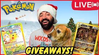 LIVE Giving Away THE BEST Pokemon Cards for the Holidays!!