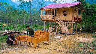 How to create an antique style bed of 100 years ago | The Country Boy and the Single Old Man