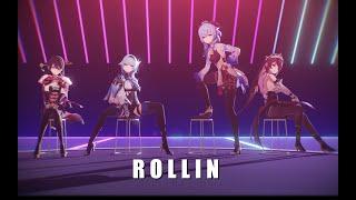 【Genshin Impact MMD/4K/60FPS】Beidou & Eula & Ganyu & Rosaria【ROLLIN'】