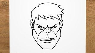 How to draw HULK (Marvel) step by step, EASY