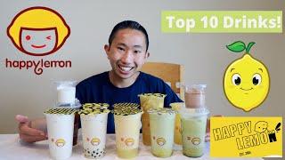 Trying The Top 10 Drinks From Happy Lemon!