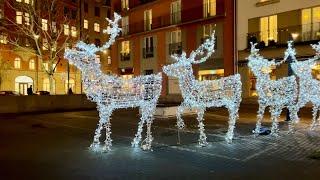 Stockholm Walks: Dalatrappan - Norra Bantorget among reindeer and Lucia cats.