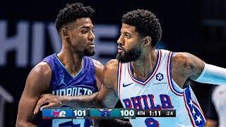 FINAL 5 MINUTES  76ers vs  Hornets  2024 Emirates NBA Cup