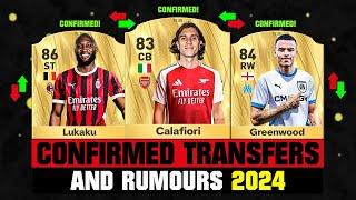 FIFA 25 | NEW CONFIRMED TRANSFERS & RUMOURS!  ft. Calafiori, Lukaku, Greenwood... etc