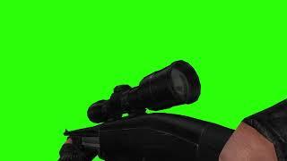 M9K - Remington 7615P Sniper Rifle in First Person [GREEN SCREEN]