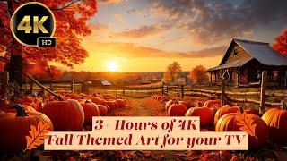 Thanksgiving 4K Art for Samsung TVs  Cozy Fall Scenes & Holiday Atmosphere 