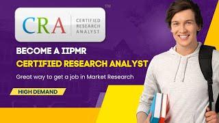 Become a Certified Research Analyst in 2 Months | CRA Certification from IIPMR | High Demand