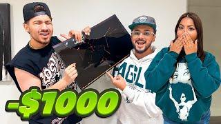 WE BROKE HIS 10K GAMING SETUP....