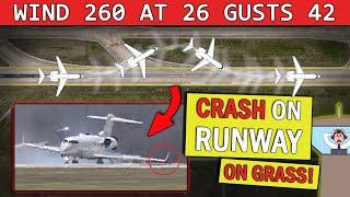 Plane OUT OF CONTROL on Takeoff During Heavy Gusty Winds!