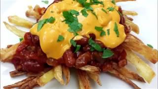 Chili Cheese Fries | Crispy Oven Baked Fries