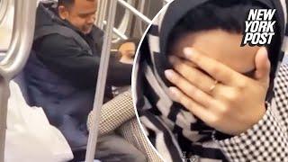 Viral video seemingly shows couple getting freaky on NYC subway: ‘Allah’s so disappointed!’