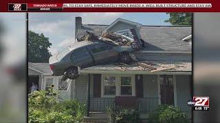 Car into second floor of house in Mifflin County