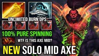 How to Solo Mid Axe in 7.38 with Radiance Shiva's Guard Pure Helix Spinning 100% Counter ALL Dota 2