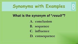 English Vocabulary Practice Test | Synonyms with Examples 8 | Test Your English Vocabulary Skills