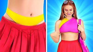 COOL CLOTHES HACKS FOR POPULAR STUDENTS || Easy Fashion Tricks And Funny Fix Ideas by 123 GO! GENIUS