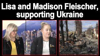 Lisa and Madison Fleischer, supporting Ukraine host Sonia West | SANJHA TV